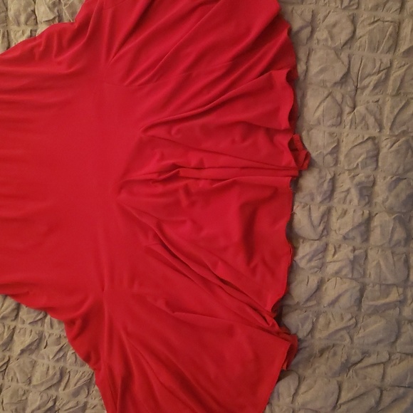 Red sleeveless flare dress. size small - Picture 2 of 4